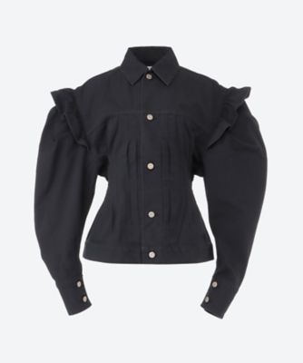 ＜HOLIDAY (Women)＞ＰＵＦＦ　ＳＬＥＥＶＥ　ＰＩＮ　ＴＵＣＫ　ＲＵＦＦＬＥ　ＪＡＣＫＥＴ（ＤＡＲＫ　ＮＡＶＹ）　２５１０２０２９