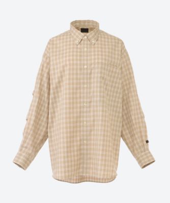 ＜DAIWA PIER39 (Women)＞Ｗ’ｓ　ＴＥＣＨ　ＢＵＴＴＯＮ　ＤＯＷＮ　ＳＨＩＲＴ　Ｌ／Ｓ　ＧＲＥＮ　ＰＬＡＩＤ　ＢＥ―８００２６Ｌ