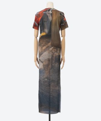 SHEER GRAPHIC DRESS ＊SHORTSLEEVE