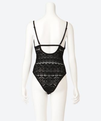 openwork bodysuit OCS26110 | OPEN SESAME