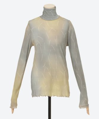 ＜HAKUJI (Women)＞Ｌｉｎｅ―ｐａｉｎｔｅｄ　ｐｒｉｎｔ　ｒｉｂ　ＨＮ　ＰＯ　Ｈ２３２６１４