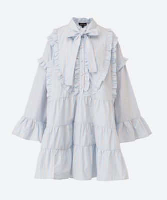 ＜sister jane (Women)＞Ｄａｗｎ　Ｓｔｒｉｐｅ　Ｍｉｎｉ　Ｄｒｅｓｓ　３３ＳＪ０１ＤＲ２４２９ＢＬＥ