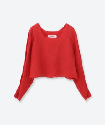 GARMENT DYE LINEN SQUARE NECK