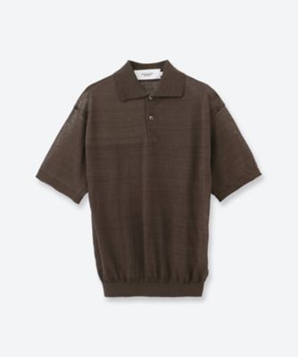 16G LINEN NYLON SHEER KNIT POLO