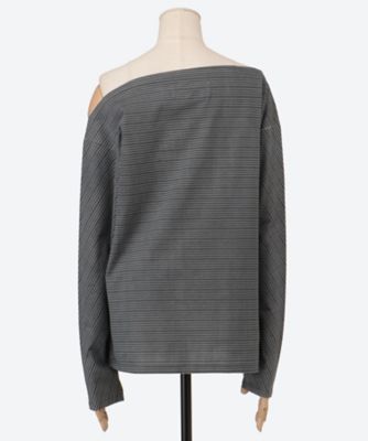 新作【即日発送】新品 asymmetry wool cut&sew ロージー INKJET PRINT BORDER ASYMMETRY OFF