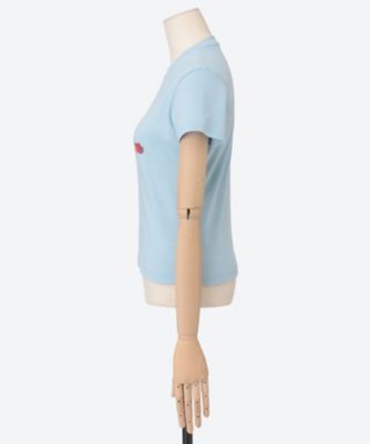 HOMME girls オムガールズ ダブル ロゴ コンパクト ティー Baby Tee w／ Double Logo HGFOTL003