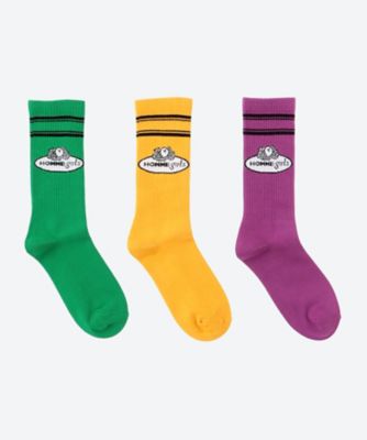 ＜HOMME girls (Women)＞Ｃｒｅｗ　Ｓｏｃｋｓ　（３―Ｐａｃｋ）　ＨＧＦＯＴＬ０１９