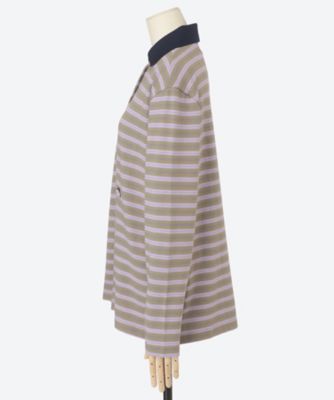 Striped Long Sleeve Polo HGFOTL014