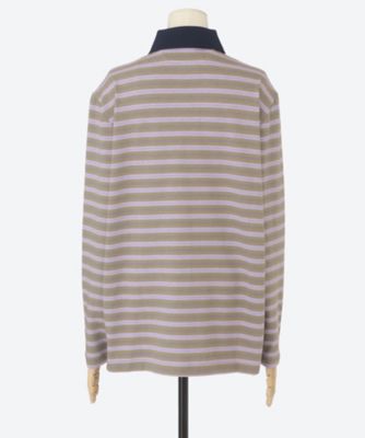 Striped Long Sleeve Polo HGFOTL014