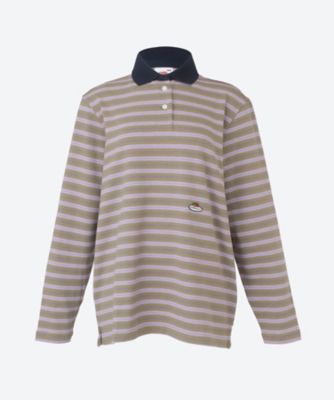 ＜HOMME girls (Women)＞Ｓｔｒｉｐｅｄ　Ｌｏｎｇ　Ｓｌｅｅｖｅ　Ｐｏｌｏ　ＨＧＦＯＴＬ０１４