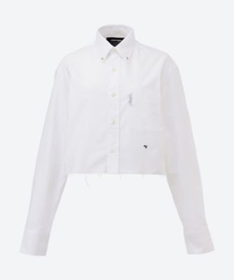 ＜HOMME girls (Women)＞Ｃｒｏｐｐｅｄ　Ｏｘｆｏｒｄ　Ｓｈｉｒｔ　ＨＧＳＨ０６５