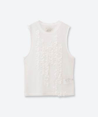＜Feng Chen Wang＞Ｌａｃｅ―Ｔｒｉｍｍｅｄ　Ｍｅｓｈ　Ｖｅｓｔ　ｗｉｔｈ　Ｒｕｆｆｌｅ　Ｄｅｔａｉｌｉｎｇ　ＦＵＳ２１ＶＳ０４