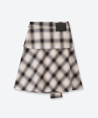 Deconstruction wrap skirt