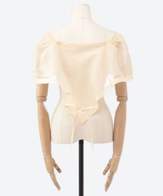 Cotton organdy short blouse