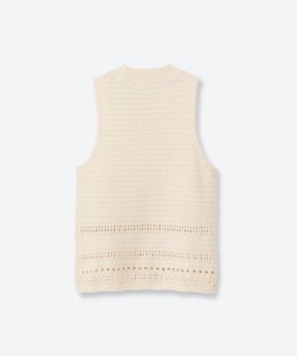 CROCHET KNIT VEST AM26SSW01VT | AMOMENTO 