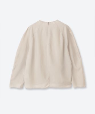 AMOMENTO アモーメント ラグランオーバーサイズジップシャツ M 新品 WOMENS RAGLAN CUPRO TOP AM26SSW07TO