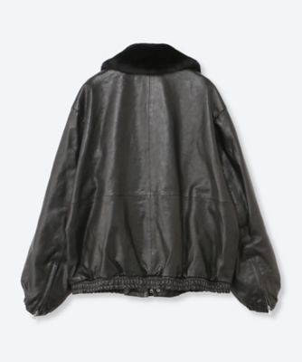 MOUTON COLLAR CALF ZIP JACKET ST