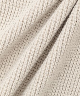 PUFF SLEEVE HENRY NECK KNIT TOP