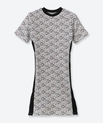 Small Flower Waffle Tee Dress N41