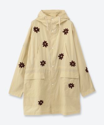 Flower Embroidery Hooded Coat N41