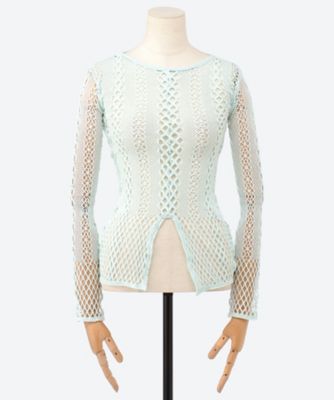 Stretch lace long sleeve tee 261801