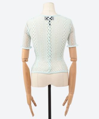 Stretch lace short sleeve tee