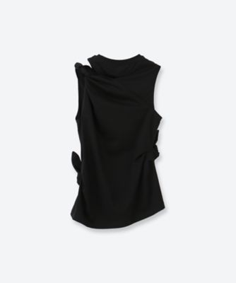 Knotted tank top FWS21VS02BK | Feng Chen