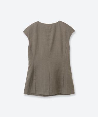 LINEN CURVED VEST AM26SSW02VT | AMOMENTO