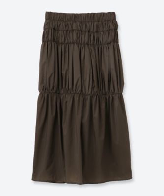 Shirring Jersey Jacquard Flare