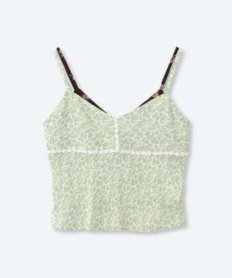 FLOWER PRINT DOUBLE STRAP CAMISOLE