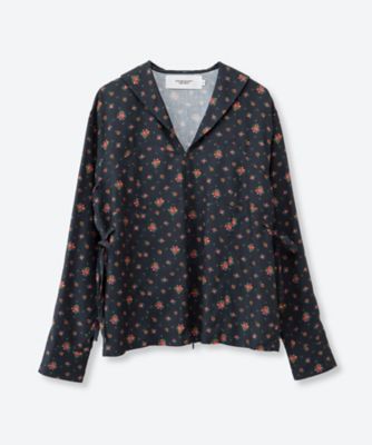 ジェーンスミス　JANE SMITH シアーワイドリブ2wayプルオーバー　38 WOOL RIB FRONT STRING PULLOVER