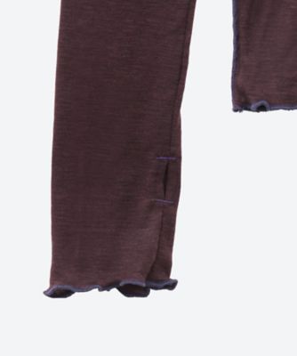 WOOL RIB FRONT STRING PULLOVER