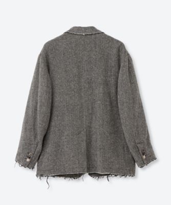 GARMENT WASHED SILKNEP TWEED JACKET