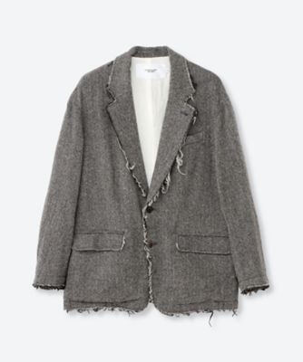GARMENT WASHED SILKNEP TWEED JACKET
