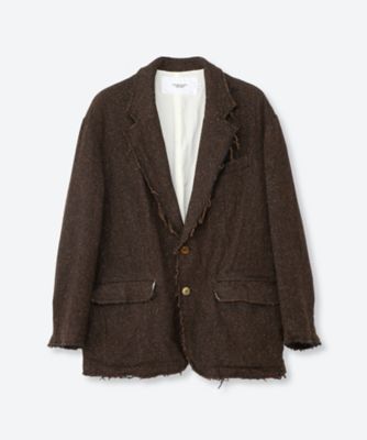GARMENT WASHED SILKNEP TWEED JACKET