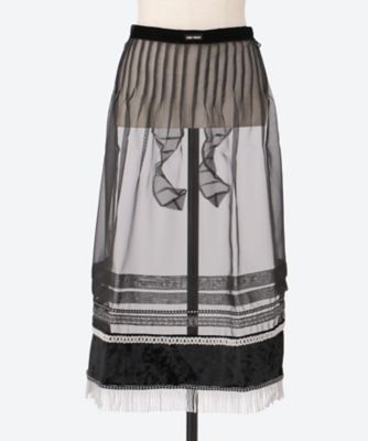 sheer apron F26A39 | FUMIE=TANAKA/フミエタナカ