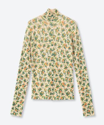 k_087様　オリーブ Floral Pattern Turtle Neck OCF26110