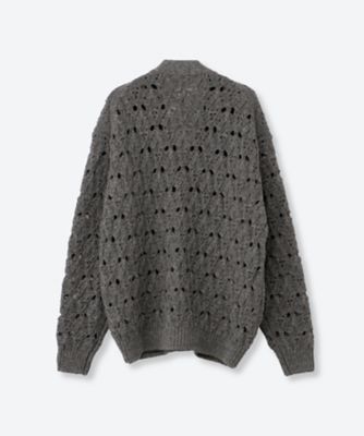 Distorted CableーKnit Cardigan