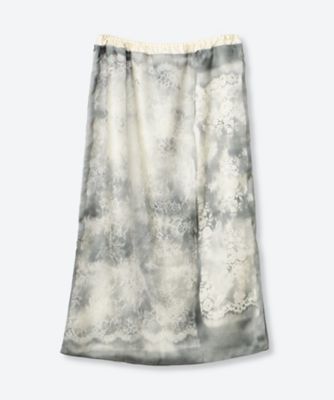 2way Shadow Lace Print Skirt 262602