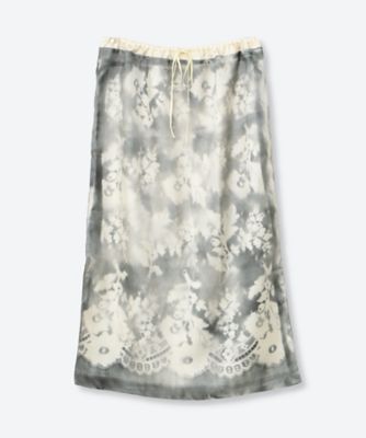 2way Shadow Lace Print Skirt 262602