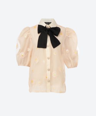 ＜sister jane (Women)＞Ｓｐａｒｋｌｉｎｇ　Ｄａｉｓｉｅｓ　Ｂｏｗ　Ｂｌｏｕｓｅ