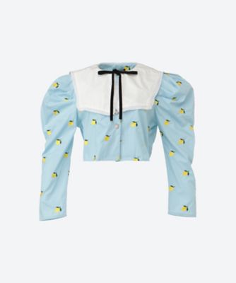 ＜sister jane (Women)＞Ｌｅｍｏｎ　Ｌａｕｒｅｌ　Ｃｒｏｐｐｅｄ　Ｓｈｉｒｔ