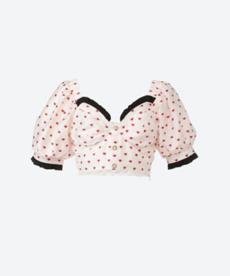 ＜sister jane (Women)＞Ｈｅａｒｔ　Ｍｅｍｅｎｔｏ　Ｃｒｏｐｐｅｄ　Ｔｏｐ