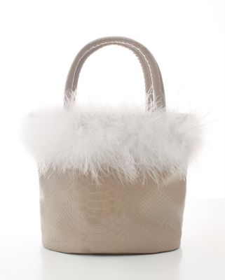 croco vanity bag - ハンドバッグ