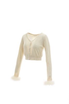 ｆｅａｔｈｅｒ ｃｕｆｆ ｓｈｏｒｔ ｃａｒｄｉｇａｎ | ファッション ...