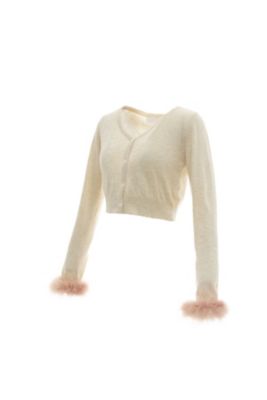 ｆｅａｔｈｅｒ　ｃｕｆｆ　ｓｈｏｒｔ　ｃａｒｄｉｇａｎ　