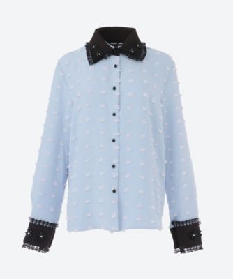 ＜sister jane (Women)＞Ｎａｉｌａ　Ｆｌｏｗｅｒ　Ｔｒｉｍ　Ｓｈｉｒｔ