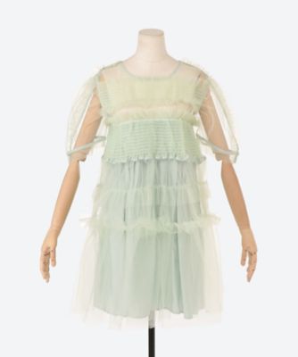 ＜DREAM sister jane (Women)＞Ｓｔｕｄｉｏ　Ｔｕｌｌｅ　Ｍｉｎｉ　Ｄｒｅｓｓ