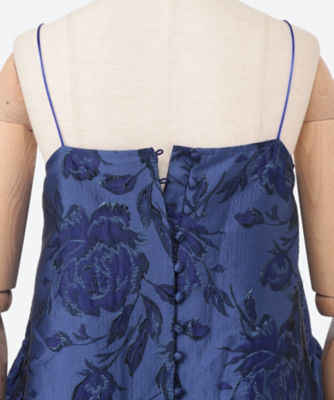 Sister Jane Miro Floral Jacquard Tiered Cami Dress, Blue, £175.00