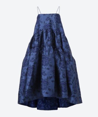 Sister Jane Miro Floral Jacquard Tiered Cami Dress, Blue, £175.00